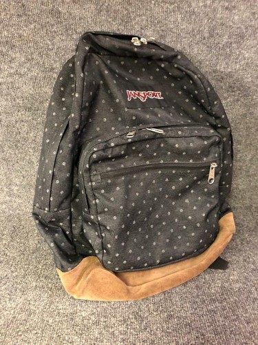 Jansport Suede Leather Bottom Book Bag 