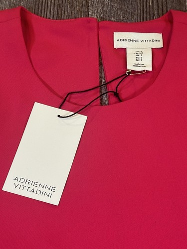 Adrienne Vittadini Women's Sleeveless A-Line Dress S Pink Keyhole Back Elegant - Picture 5 of 16