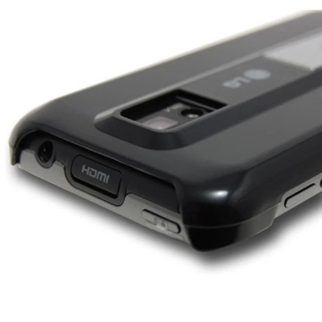 LG CUSTODIA ORIGINALE HARD COVER CCH-120 BACK CASE PER LG OPTIMUS DUAL P990 NERA - Immagine 4 di 4