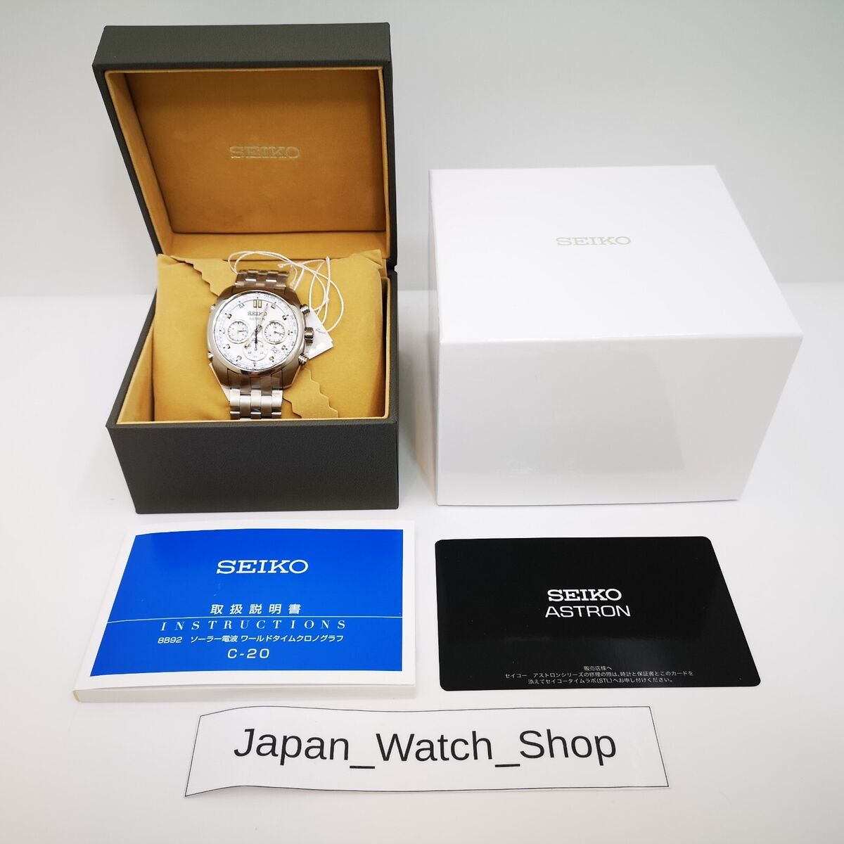 SEIKO ASTRON ORIGIN SBXY025 White Titanium Chronograph Solar SEIKO ASTRON ORIGIN SBXY025 White Titanium Chronograph Solar
