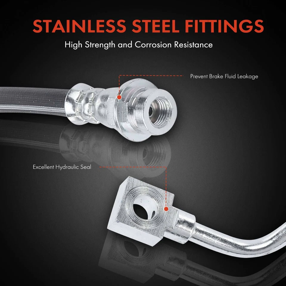 前侧制动液压软管适用于雪佛兰 G10 G10 GMC G1500 G2500 1984 - 1995 — 第 4/4 张图片