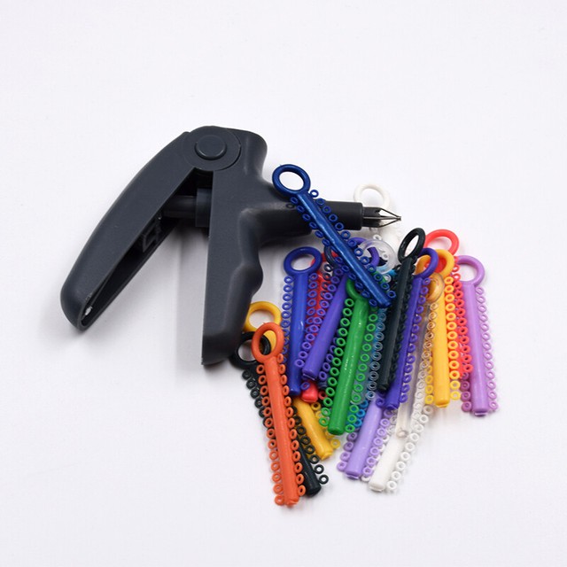 1040 Dental Orthodontic Elastic Braces Rubber Ligature Ties + Gun