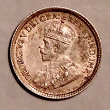 ~ 1920  Canada George V Five 5 Cents