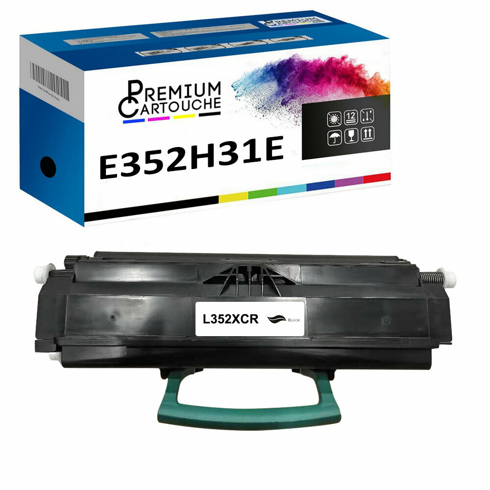 Toner noir E352H11E compatible Lexmark pour imprimante de bureau
