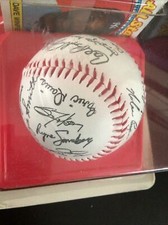1989 All-Star Game Reproduced Autographed Baseball With Topps All-Stars Cards