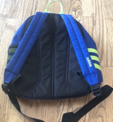 adidas backpack blue and green Adidas Backpack School Bag 90288 blue lime green