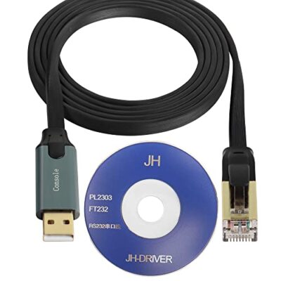 USB Console Cable USB A to RJ45 Network Device Console Debug Cable with Drive...