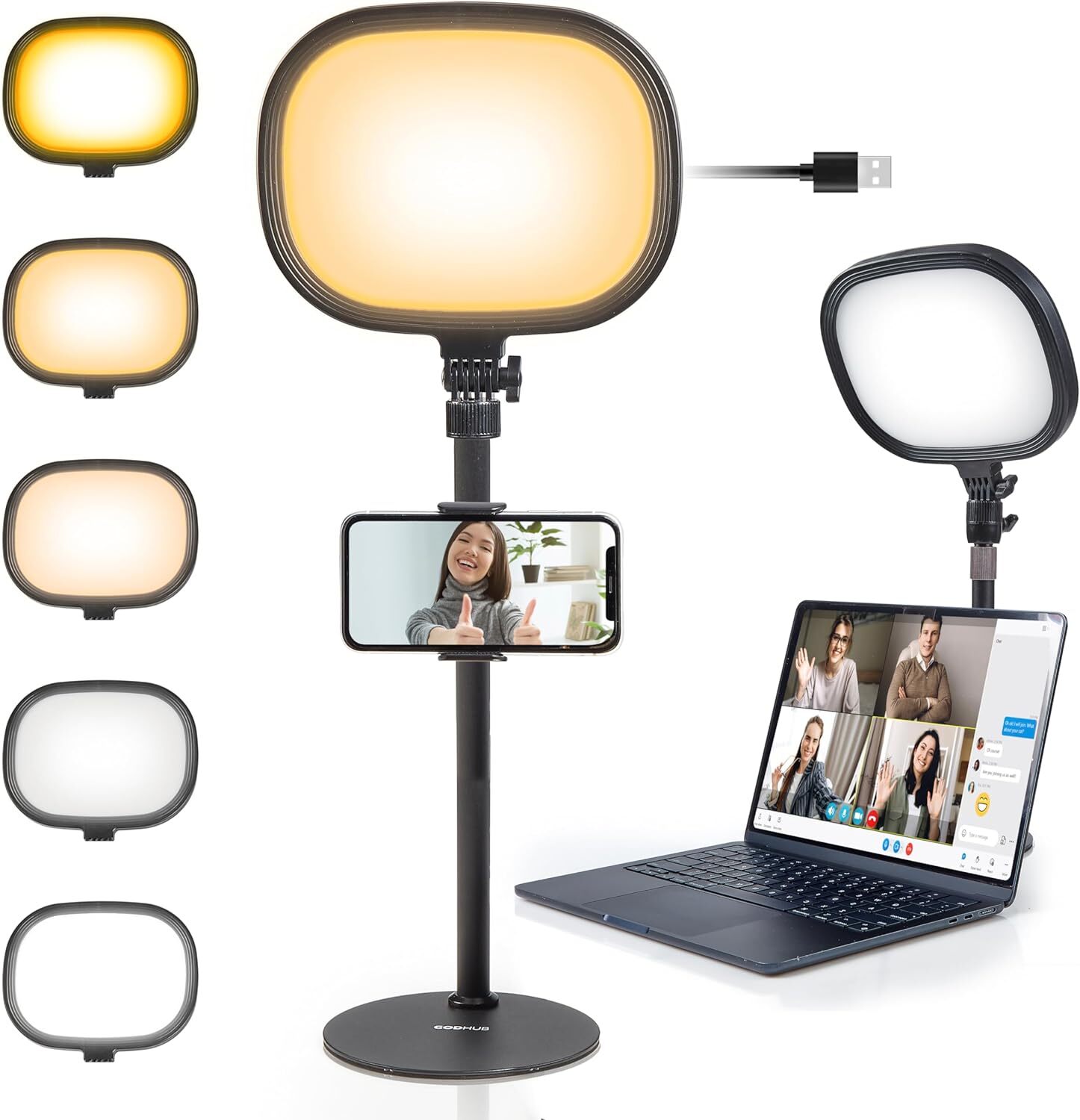 Ring Light for Desk LED Ring Spotlight Camera Fully Adjustable Photography-image