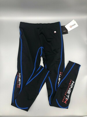 KINETIK Performance Compression Long Tight Pants Yoga Athlete Sz Small Black NWT