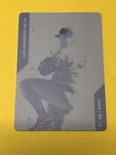2008 Just Minors 1/1 Jordan Walden RC#100 Cyan Printing Plate Black Ed 1 Of 1