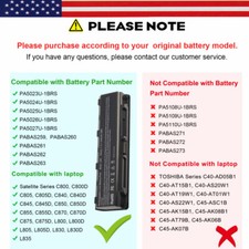 Pa5024u-1BRS Pa5023u-1BRS Battery For Toshiba Satellite Pa5026u-1BRS Pa5025u-1BR