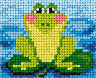 Orchidee Nadelstich Kit: Meine erste Stickerei: Frosch