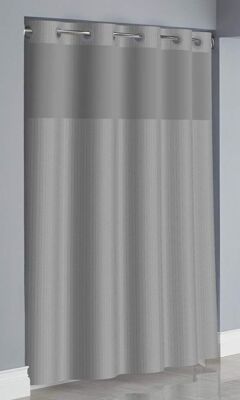 NEW Hookless drizzle modern herringbone Shower Curtain with Peva Liner fabric