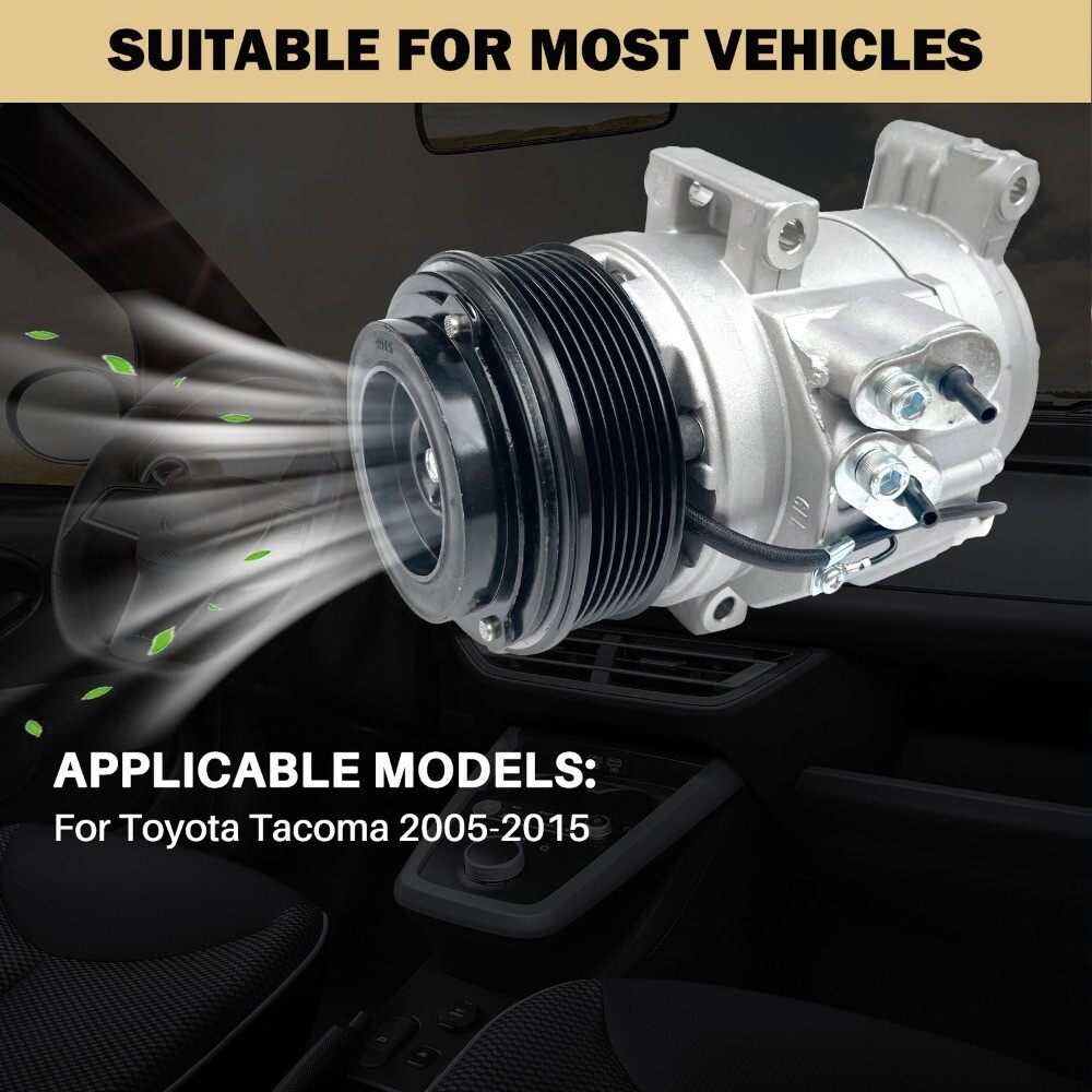 CO 10835C AC A/C Compressor With Clutch Fits 2005-2015 Toyota Tacoma 4 ...