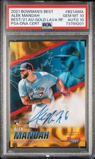 2021 Bowmans Best Alek Manoah Gold Lava Refractor RC Rookie Auto PSA 10 Auto 10