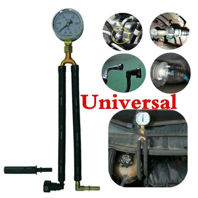 Universal Car Fuel Pressure Tester Gauge Analogue Gasoline MPa +Hose Adapter Kit
