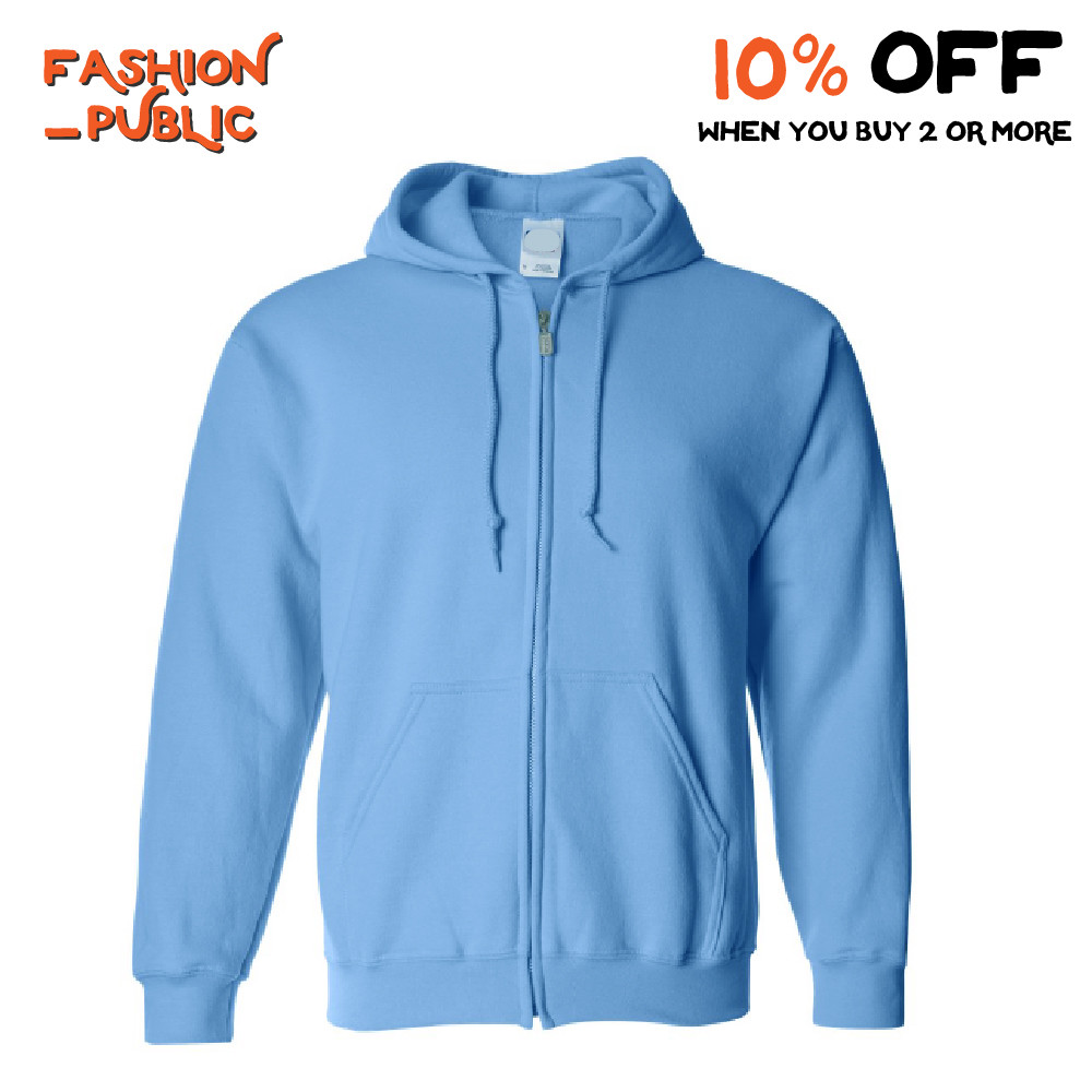 HILL MENu0026#039;S WOMENu0026#039;S UNISEX CASUAL ZIP-UP HOODIE JACKET PLAIN FULL  ZIPPER ACTIVE | eBay