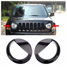 2x Front Angry Eyes Style Light Headlight Trim Cover For Jeep Patriot 2011-2017 2x Front Angry Eyes Style Light Headlight Trim Cover For Jeep Patriot 2011-2017