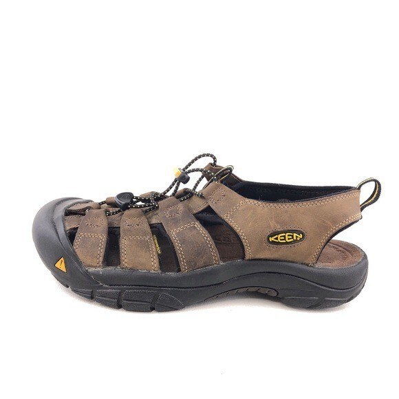 Sandali da trekking impermeabili Keen Newport da uomo taglia 10 EUR 43 pelle marrone outdoor