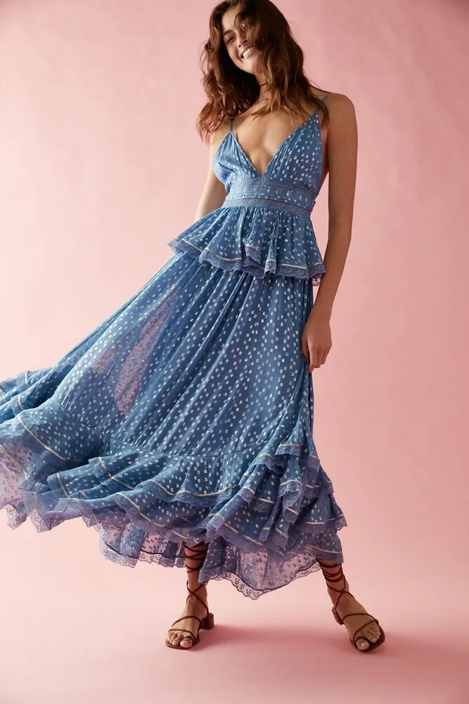 Free People Rococo Sand Emi Long Dress Size S $459 | eBay Free People Rococo Sand Emi Long Dress Size S $459 | eBay