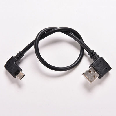 Right Angle Micro USB to Left Angle USB A Male90Degree Sync Charge Cord Cable-lk