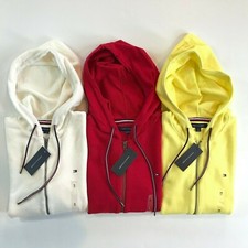 NWT Tommy Hilfiger Men's Essential Full Zip Sweater Hoodie All Cotton All Sizes