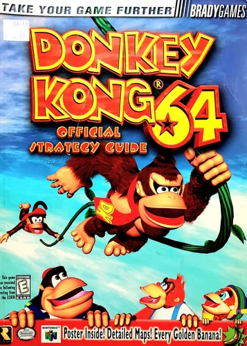 RARE VINTAGE 1999 NES NINTENDO BRADY GAMES DONKEY KONG 64 STRATEGY GUIDE 160PAGE
