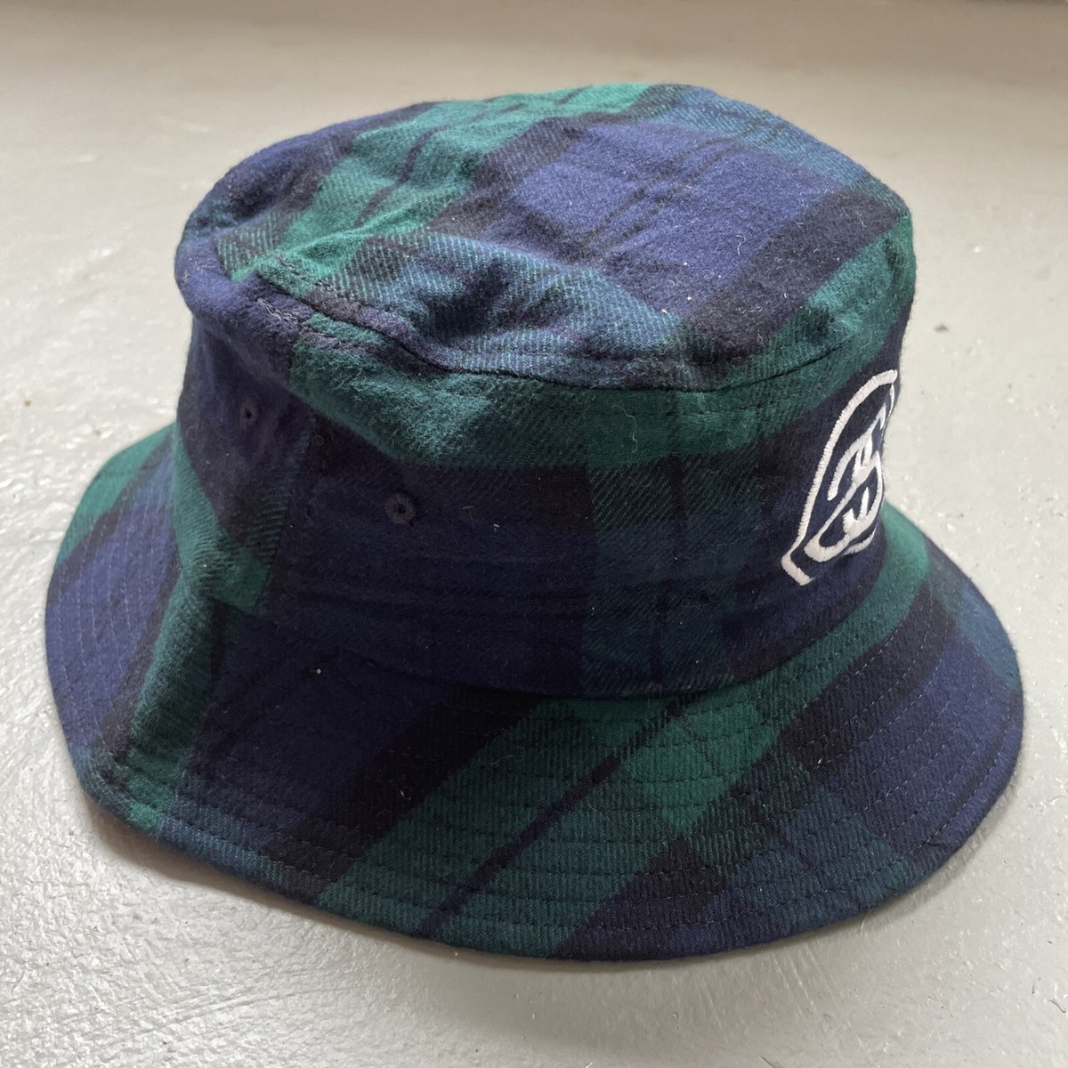 帽子 90s Old Stussy PLAID BUCKET HAT Vintage Stussy Plaid Double SS Skate Surf Bucket Hat Y2K Made in