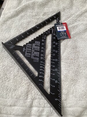 Toolzone 12'' schwarz Legierung Dachdecker Speed Square