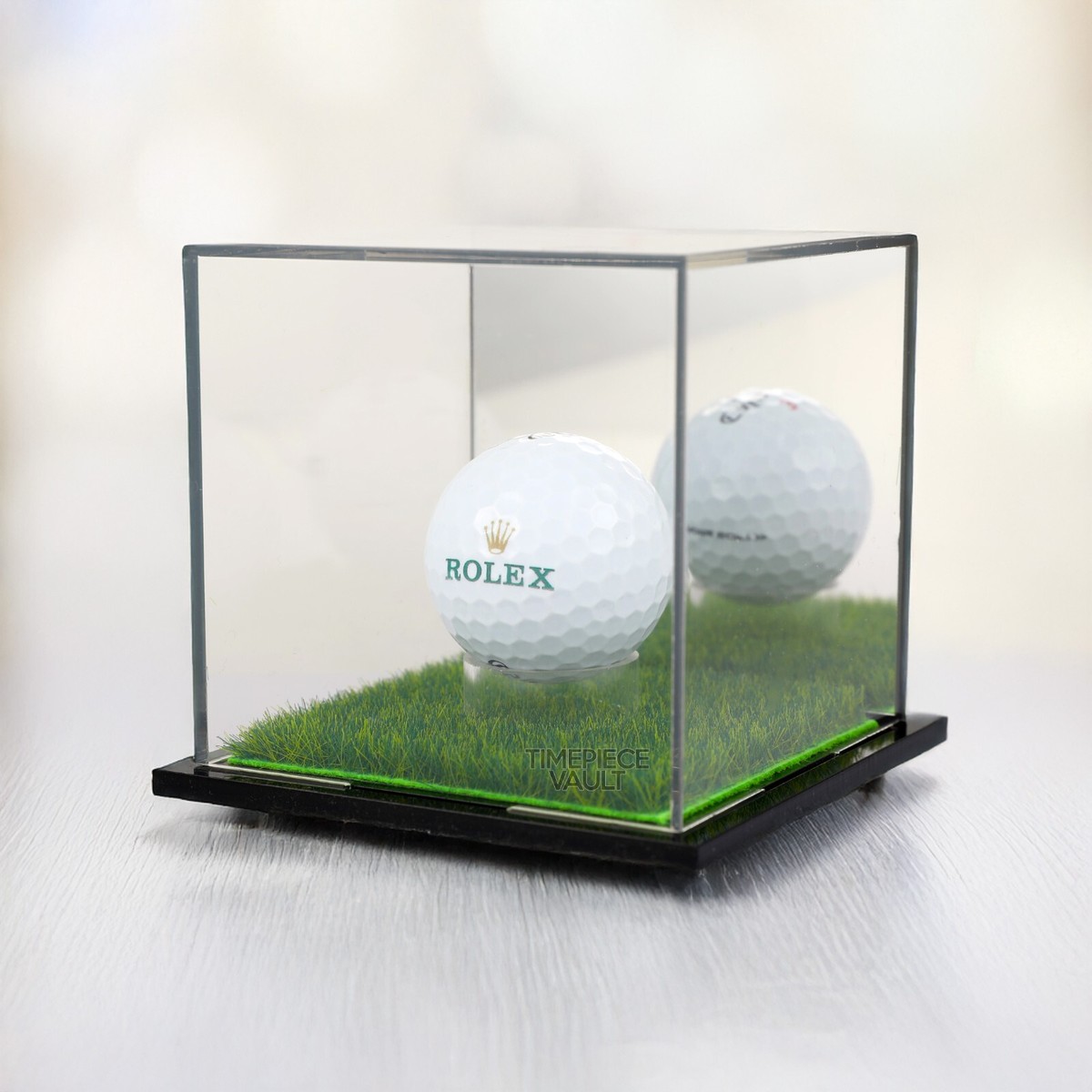 Great Gift-Acrylic Clear Golf Display Case w/ Authentic Rolex