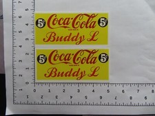 Buddy L Coca Cola water slide decal set.