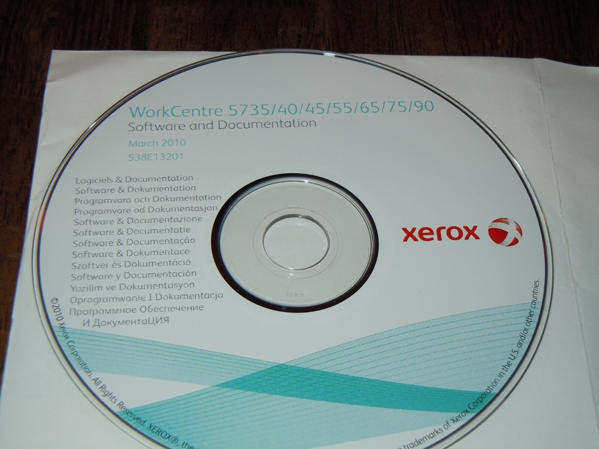 SOFTWARE CD ONLY for Xerox Workcenter 5735 tabloid size multi