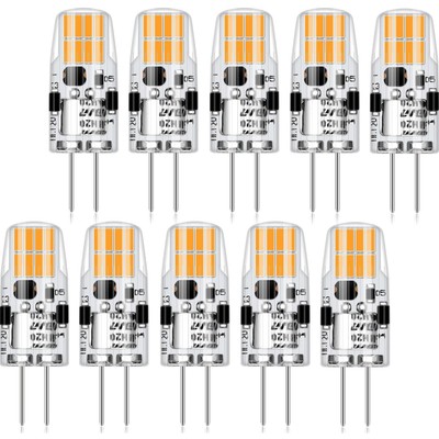 LED G4 Lampen, 2W, warmweiss, Ersatz für 20W Halogen, 12V, 10er Pack