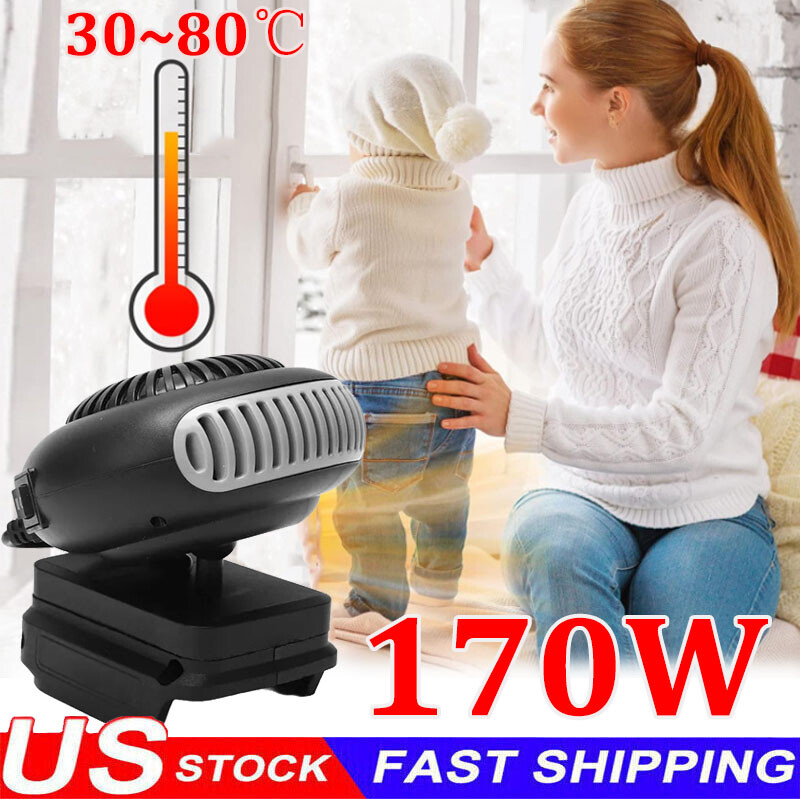 Space Heater 170W 18V Battery Powered Electric Heater Fan For BL15 BL1820 BL1840
