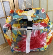 Vtg Hula Moon Jams World Draw String Backpack Womens HTF Rare Insulated Floral