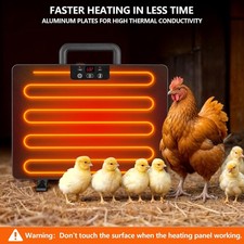 Chicken Coop Heater Radiant Chicken Heater for Inside Coop 200W Adjustable Temp