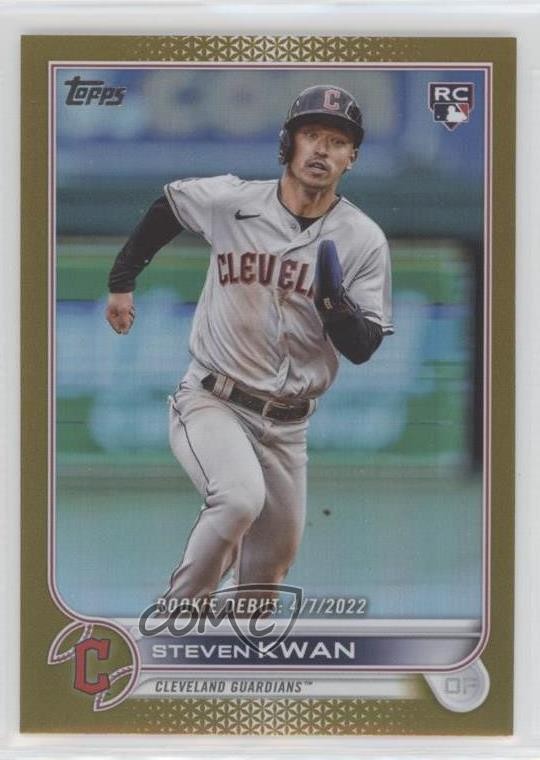 2022 Topps Update Rookie Debut Gold Foil Steven Kwan #US54 Rookie RC 0s4t