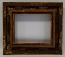 Ca. 1880-1900 Antica cornice in legno originali, oro imitazione in foglia