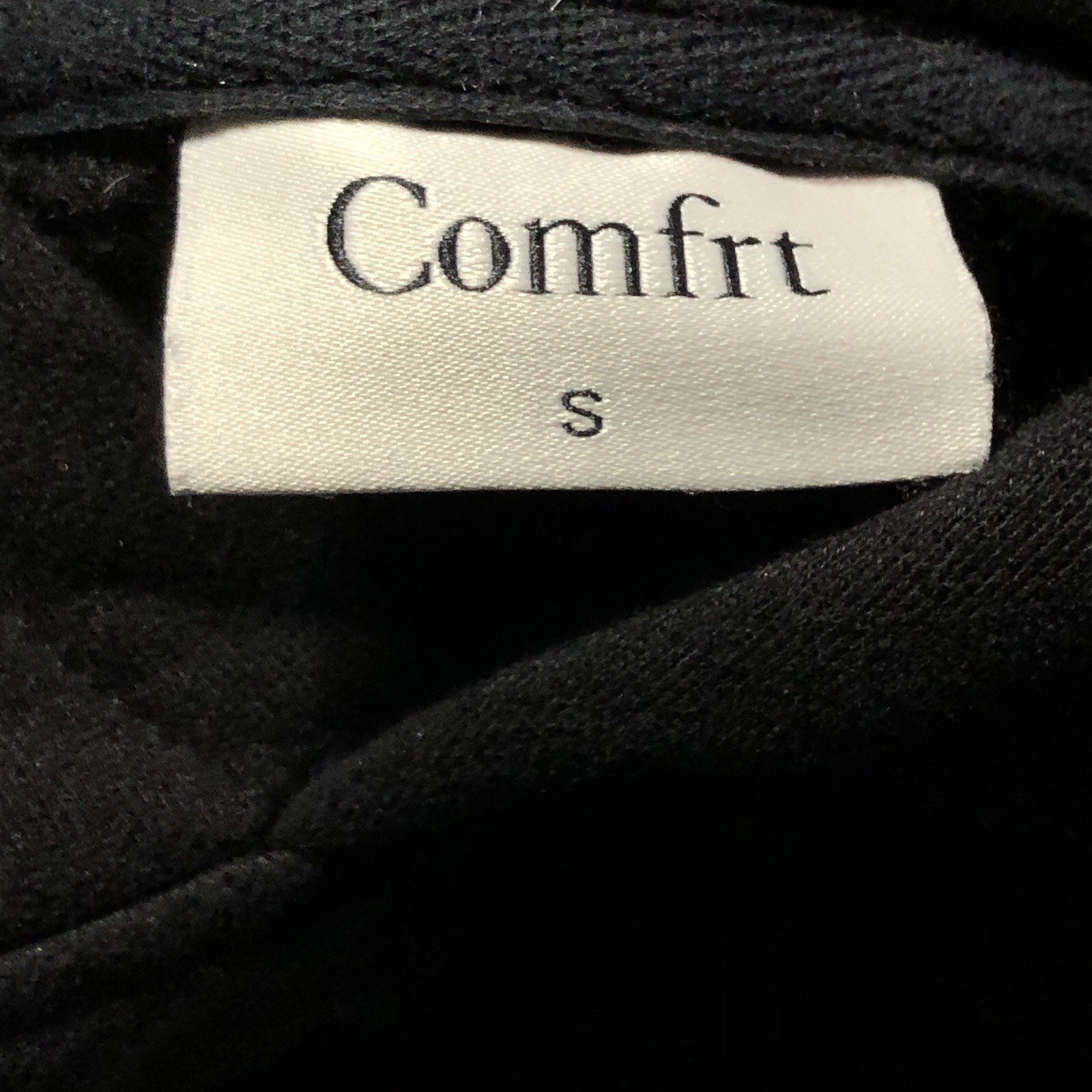 COMFRT Signature Pullover Fleece Hoodie Unisex S Black Casual Travel Relaxed