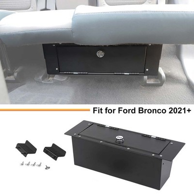 REAR Under SEAT SAFE BOX Private Lock Box Vault Organizer FOR FORD BRONCO 2021+