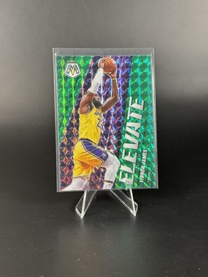 2020-21 NBA Mosaic LeBron James Elevate Green Mosaic Prizm #23
