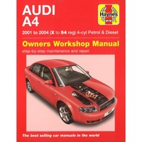 Audi A4 (4-Zylinder) 2001-2004 Benzin Petrol Diesel Workshop Manual Haynes