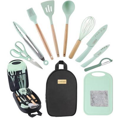 Best Camping Accessories Kitchen Cooking Utensils Set - Portable Outdoor Camp