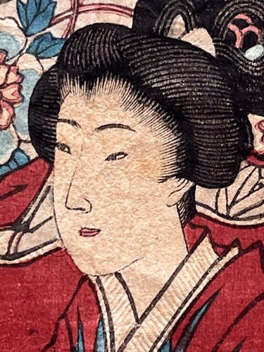 Court Ladies in Edo Castle Ukiyo-e Meiji Woodblock c. 1890 Toyohara Chikanobu - Picture 5 of 24