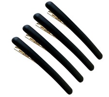 4 Pcs 3.5 Inch Frosted Narrow Metal Spike Alligator Duck bill Hair Clips Brig...