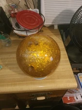 1960's Antique Brunswick Gold Crown 23k Gold Flake 15-16lb Bowling Ball.