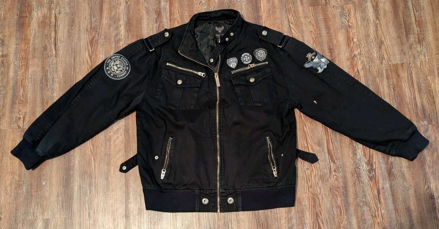 Basic Code Heavy Black and Silver Denim Airborne … - image 1