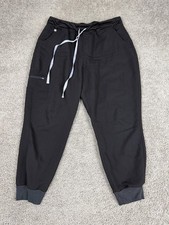 FIGS High Waist Zamora Jogger Scrub Pants Womens XL Petite Black Nursing READ