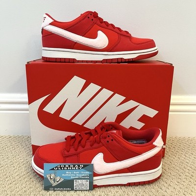 Nike Dunk Low Valentine's Day Red Pink GS Size 6.5Y / 8W - SHIPS NOW FZ3548-612