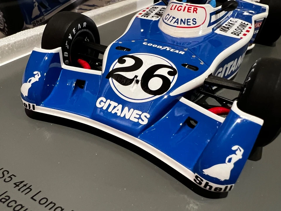 Spark 1:18 Ligier Matra JS5 Jacques Laffite 1976 GP Long Beach Formel 1 - Bild 3 von 4